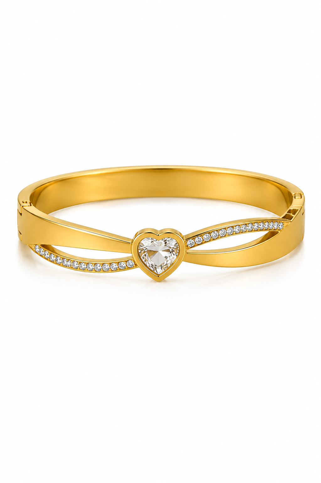 Heartline Crystal Thin wrist Baby size bracelet