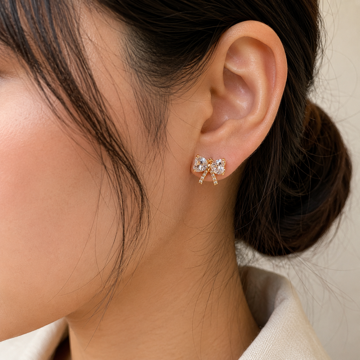 Love in the air bow earrings