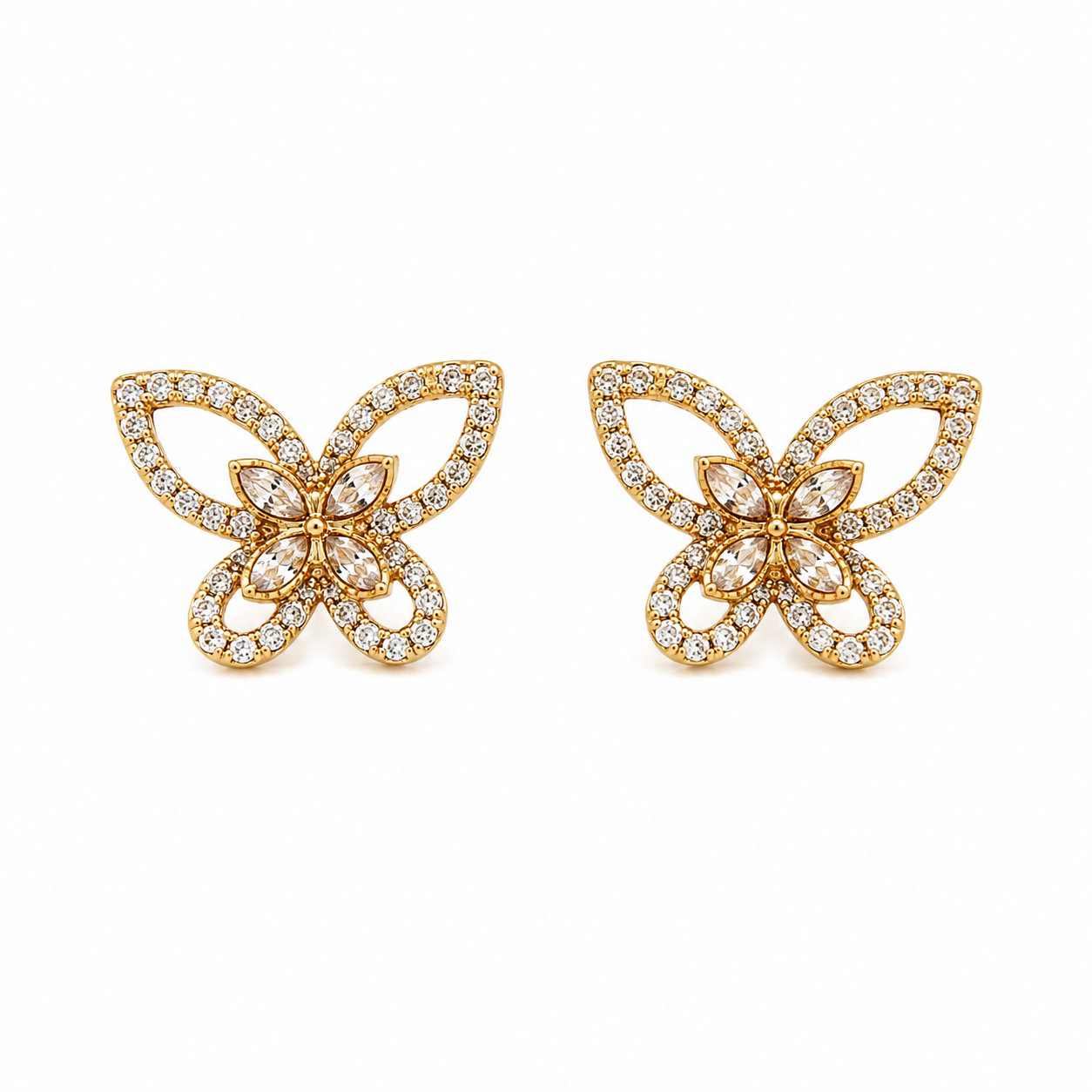 Butterfly Crystal Stone Earrings