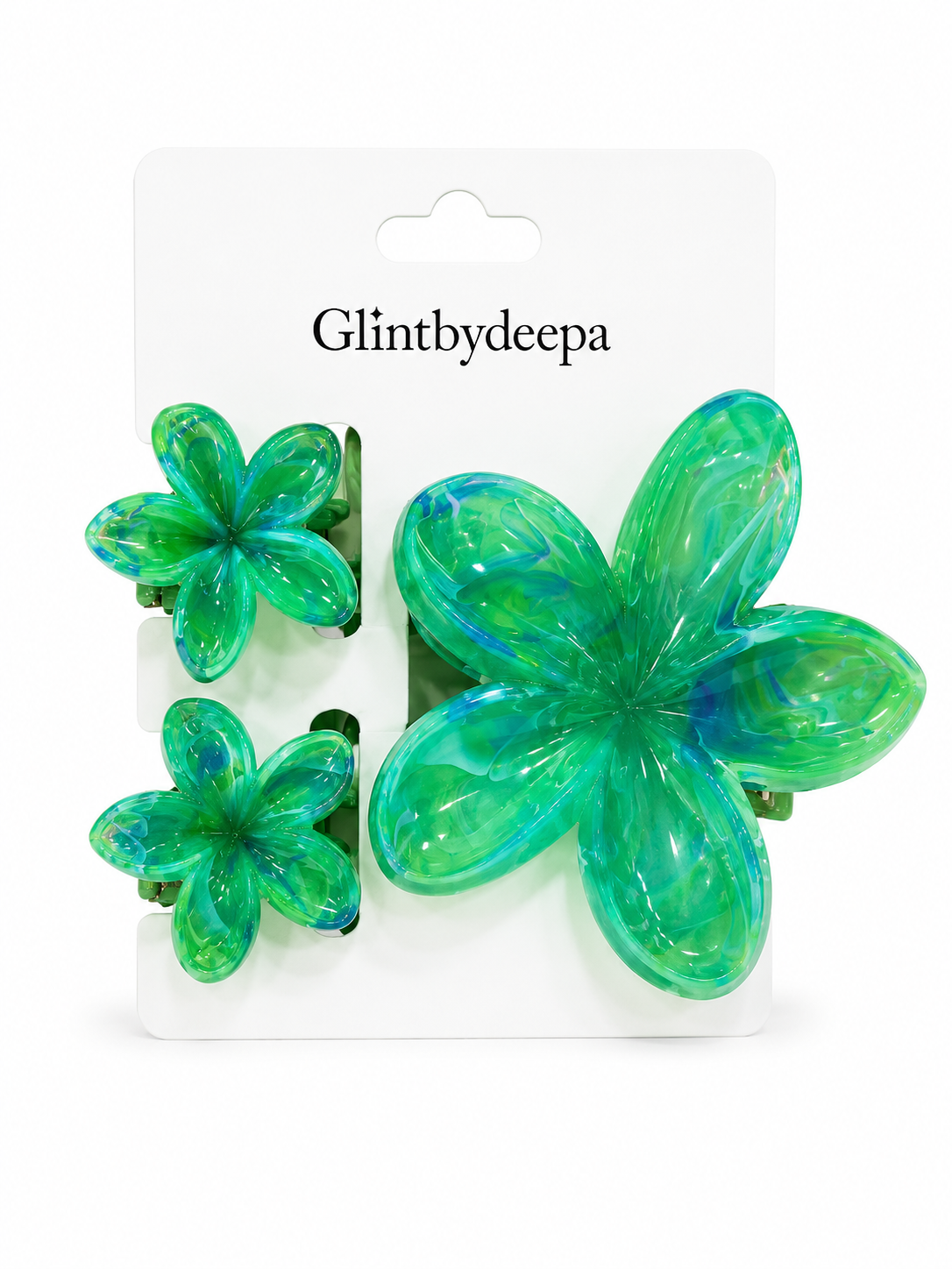 Ocean Petal Hair Claw Clips