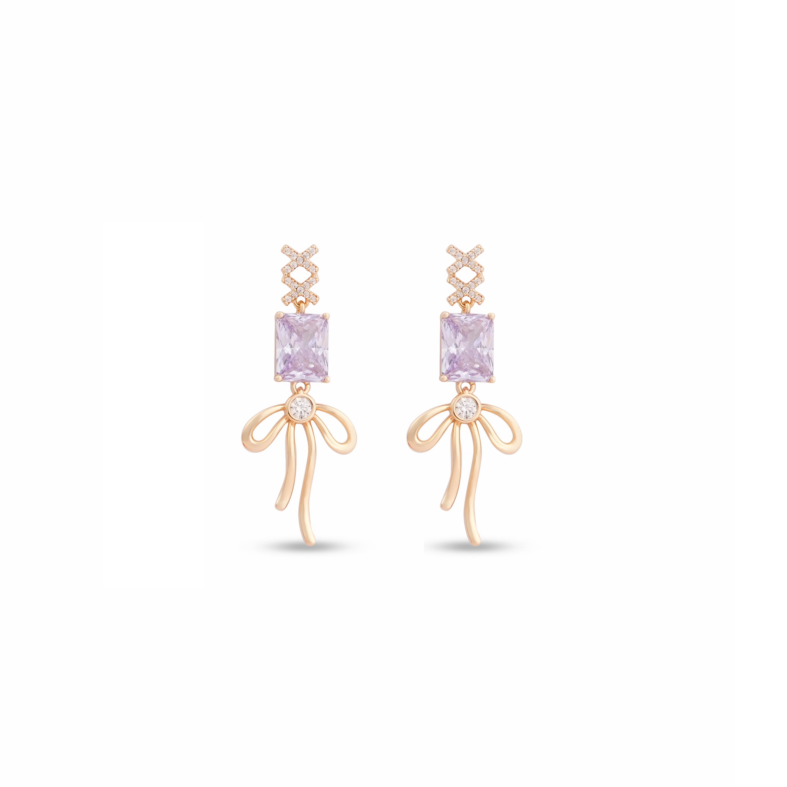 Lilac Bow Earrings