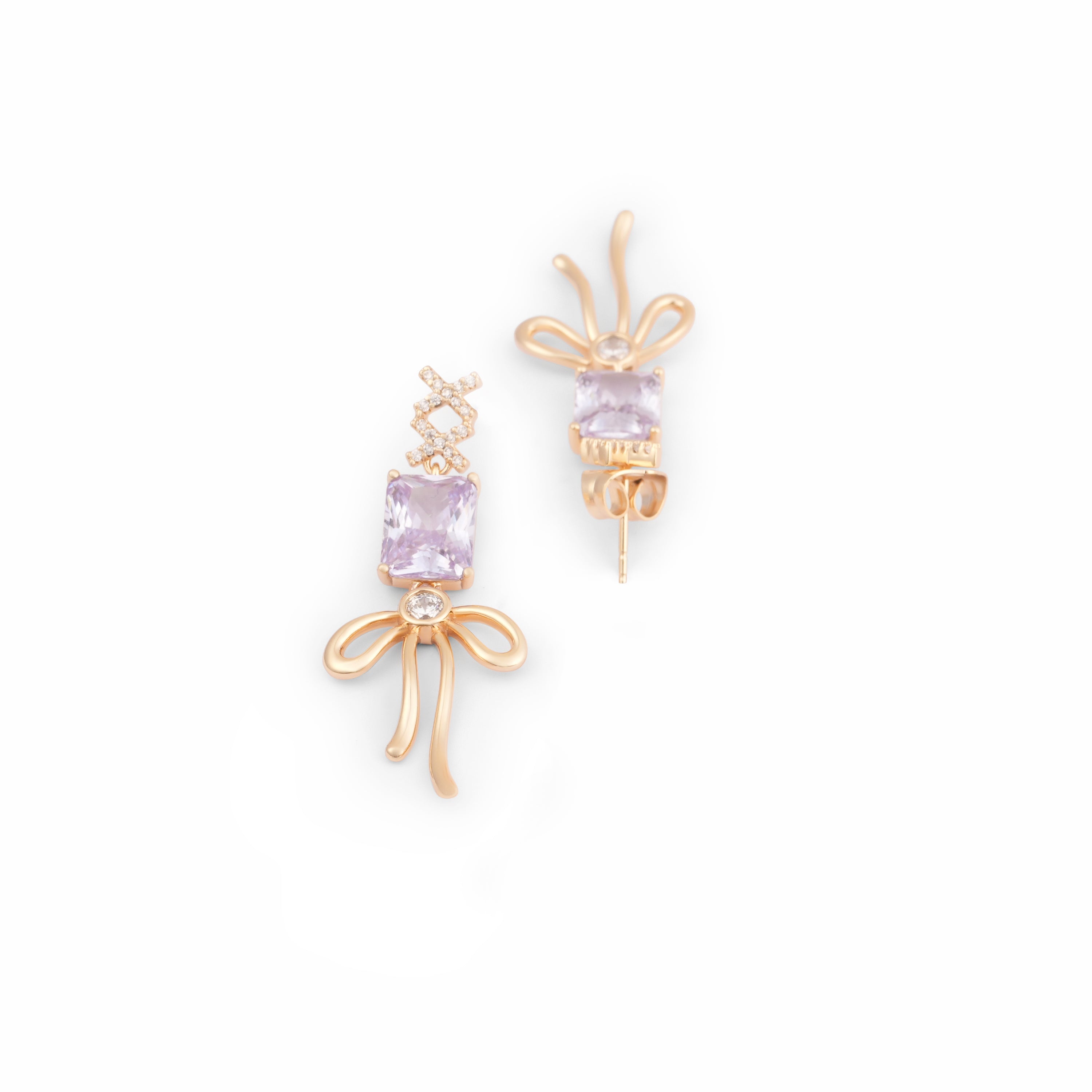 Lilac Bow Earrings