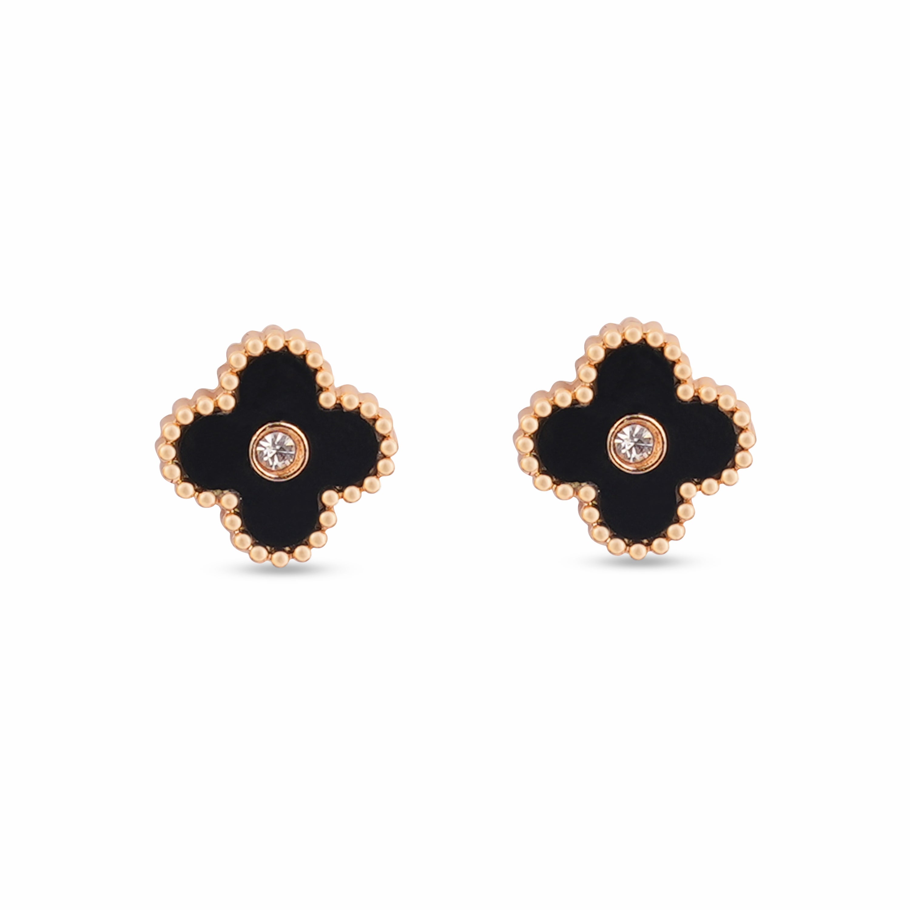 Noir Clover earrings