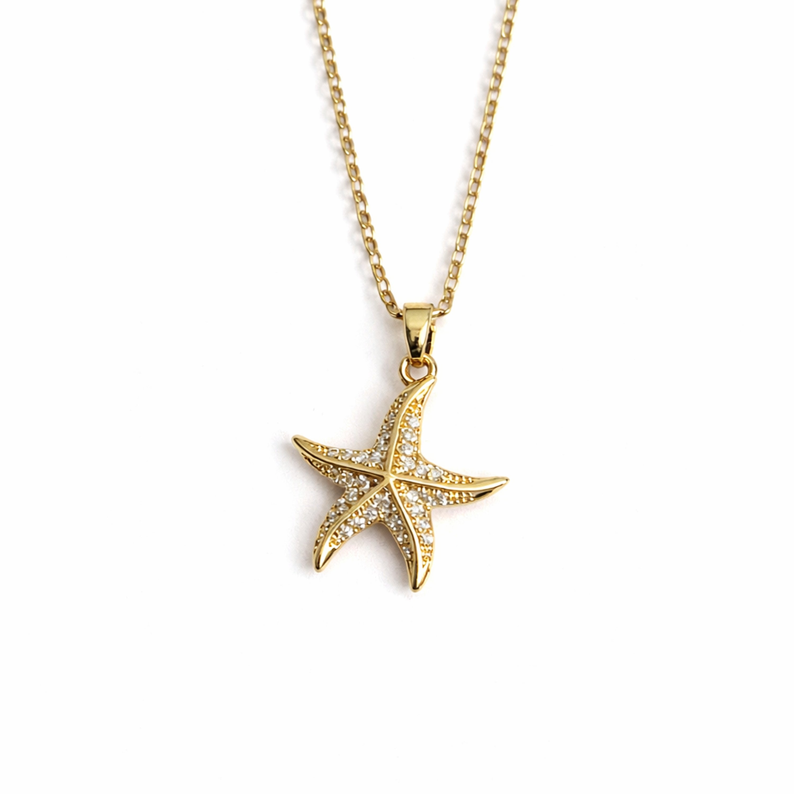 Golden Starfish Necklace